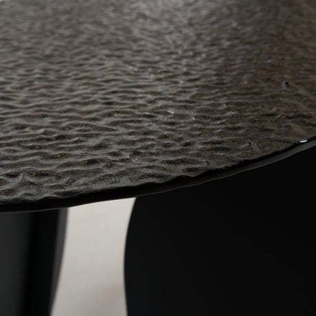 Modrest Maxine - Modern Hammered Grey Glass Rectangular Dining Table