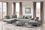 Divani Casa Baxter Modern Grey Fabric Sectional Sofa & Coffee Table Set Vgmb - 1766 - Gry | Home Elegance USA