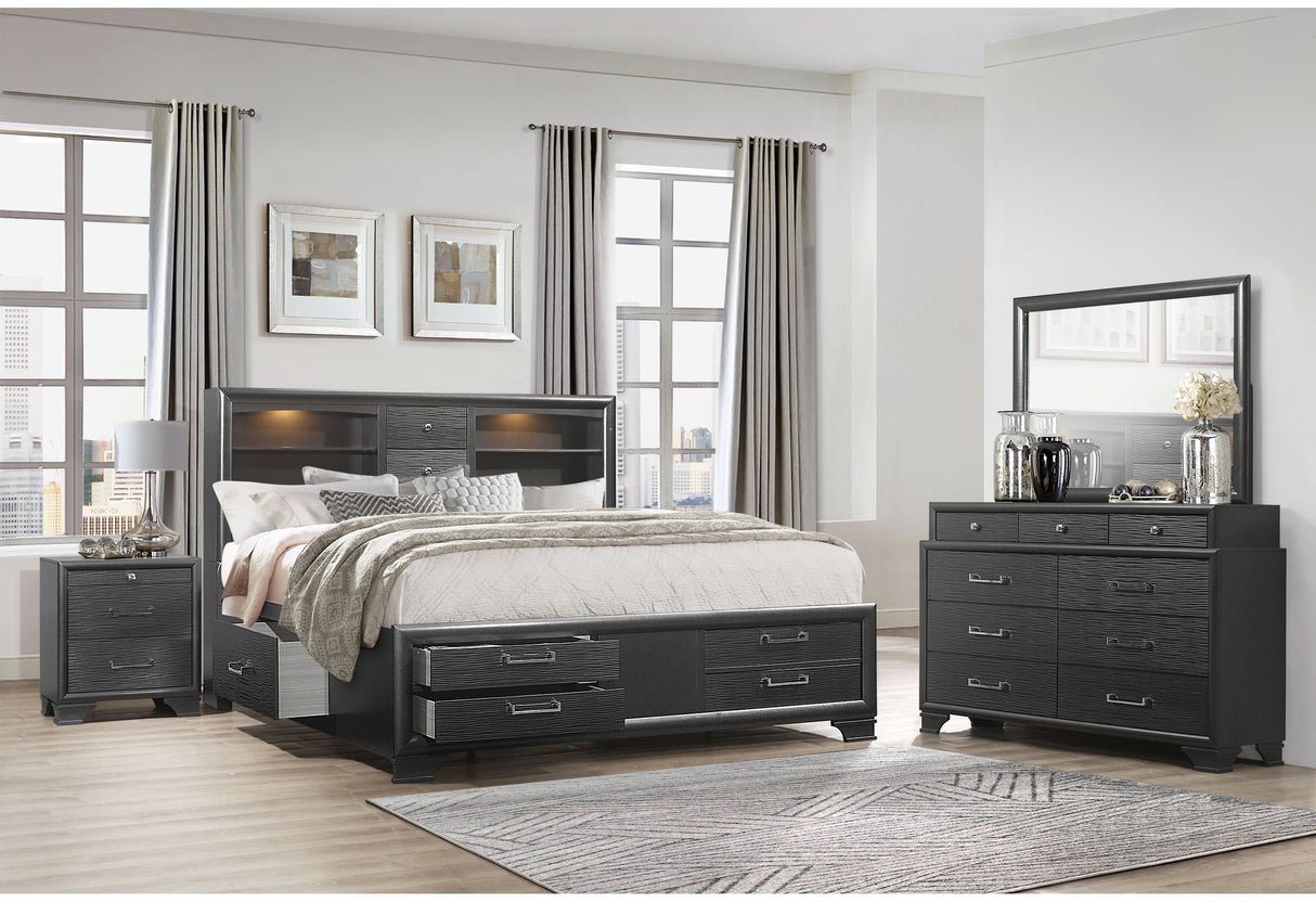 Jordyn Grey Nightstand | Global Furniture USA