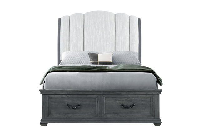 Rowan Grey Storage Queen Bed | Global