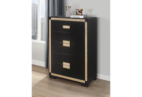 Blake Black/Gold Chest | Global - Home Elegance USA