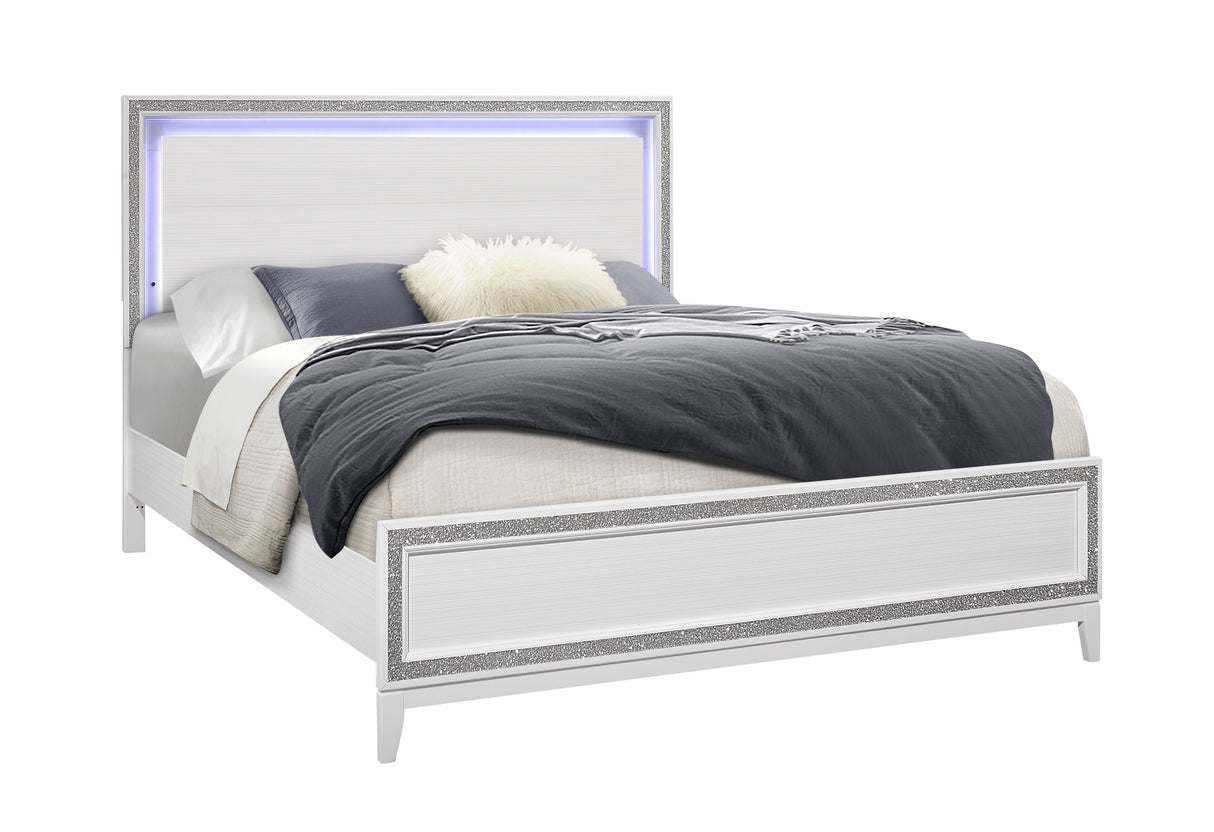 Lily White King Bed | Global - Home Elegance USA