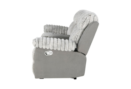 U6028 Grey Console Reclining Loveseat | Global Furniture USA