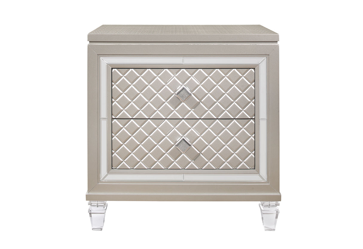 Paris Champagne Nightstand | Global Furniture USA - Home Elegance USA