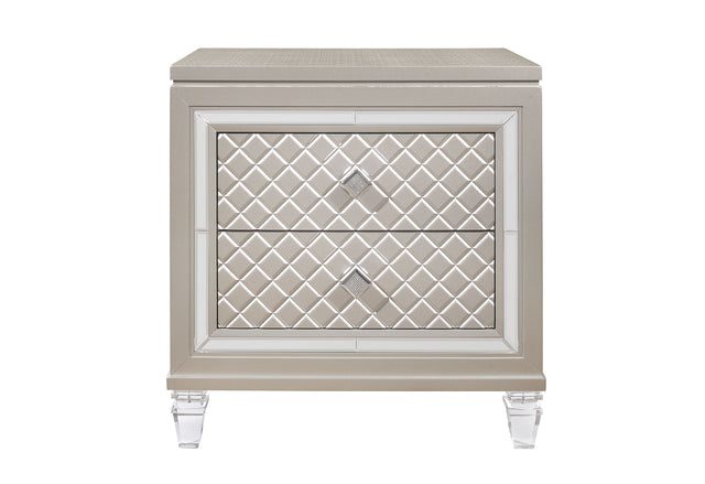 Paris Champagne Nightstand | Global Furniture USA - Home Elegance USA