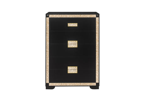 Blake Black/Gold Chest | Global - Home Elegance USA