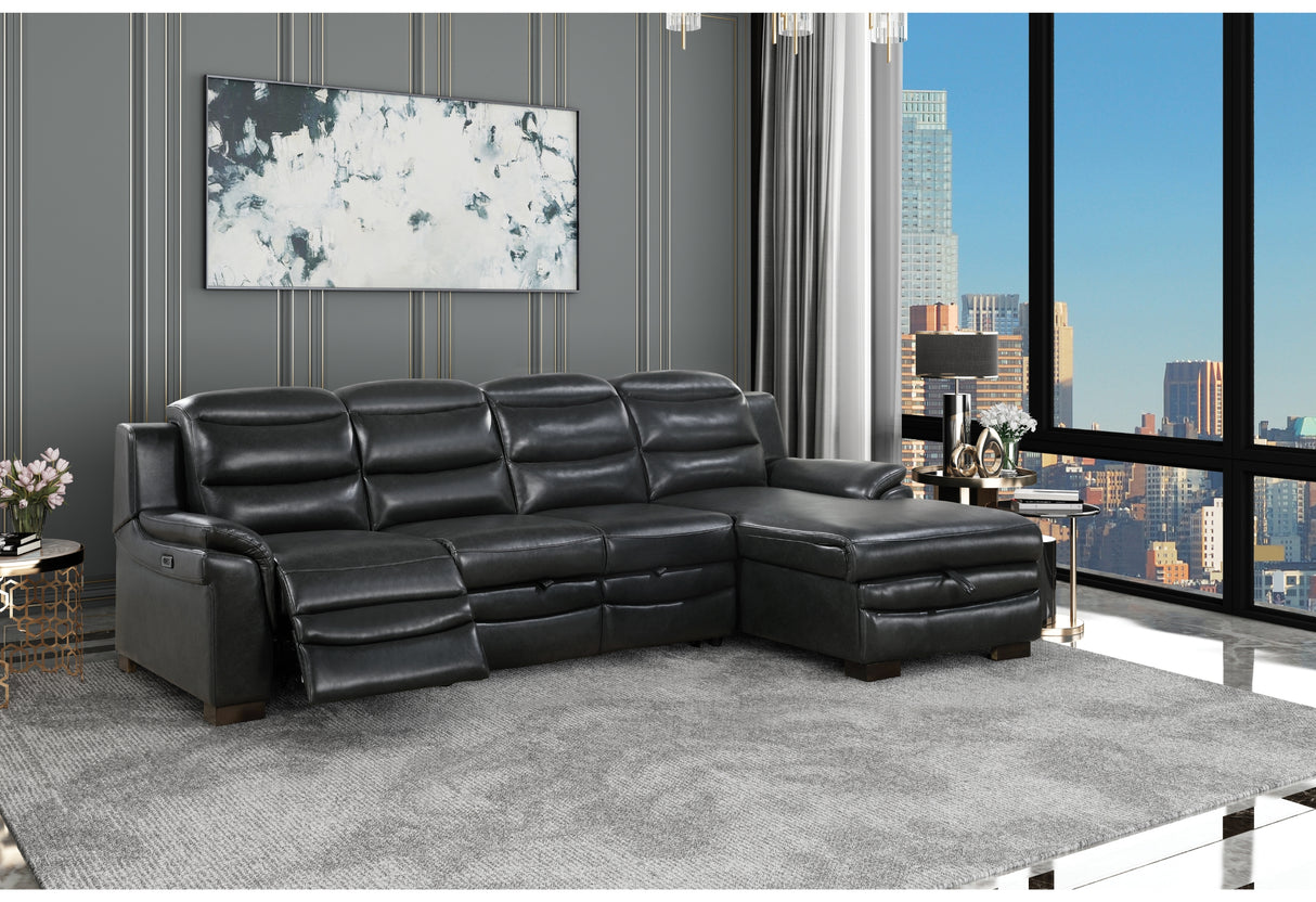 U8518 Blanche Charcoal Sofa Bed With Usb | Global Furniture USA