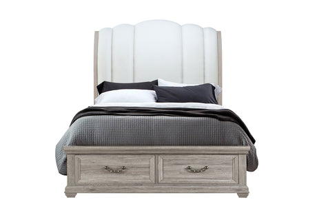 Rowan Natural Queen Bed With Storage | Global