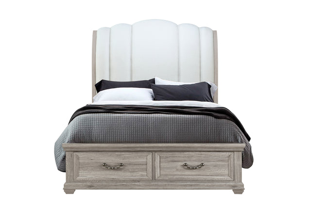 Rowan Natural Queen Bed With Storage | Global