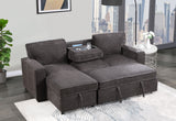 U0203 Dark Grey Reversible Pull Out Sofa Bed | Global Furniture USA
