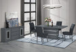 Monaco Dark Grey Dining Table And 4 Monaco Dark Grey Dining Chairs - sold by Home Elegance USA
