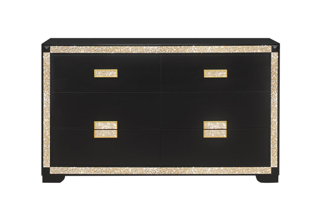 Blake Black/Gold Dresser - Home Elegance USA
