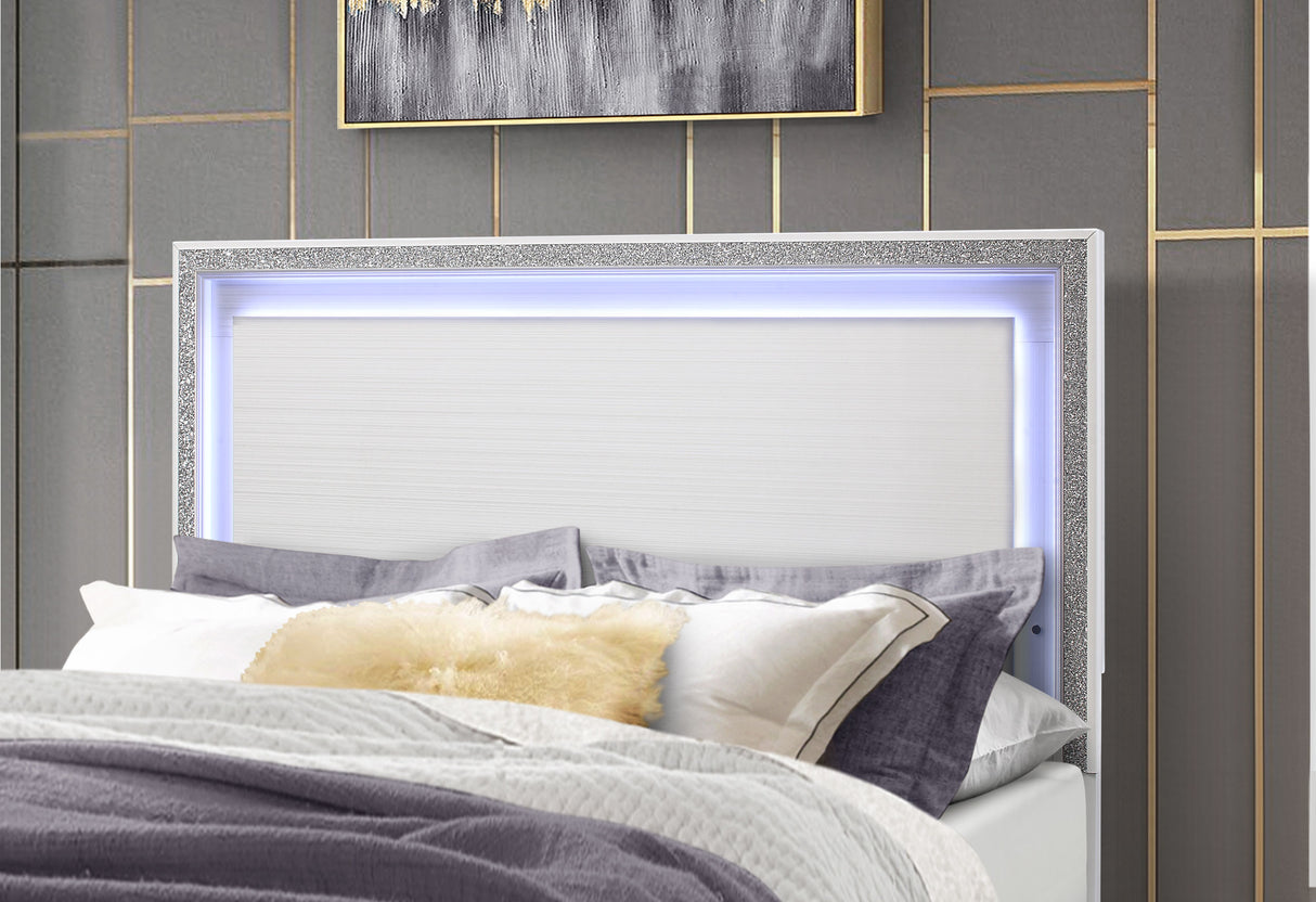 Lily White King Bed | Global - Home Elegance USA