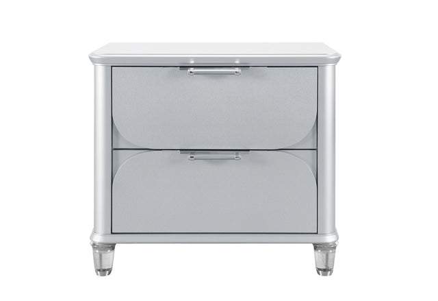 Lando Silver Nightstand | Global Furniture USA - Home Elegance USA