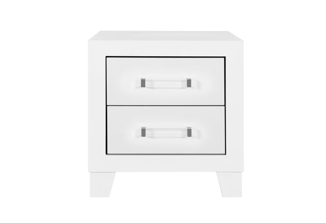Luccia White Nightstand | Global Furniture USA - Home Elegance USA