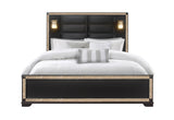 Blake Black King Bed With Lamps | Global - Home Elegance USA