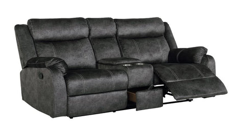 U7303 Domino Granite Console Reclining Loveseat | Global Furniture USA