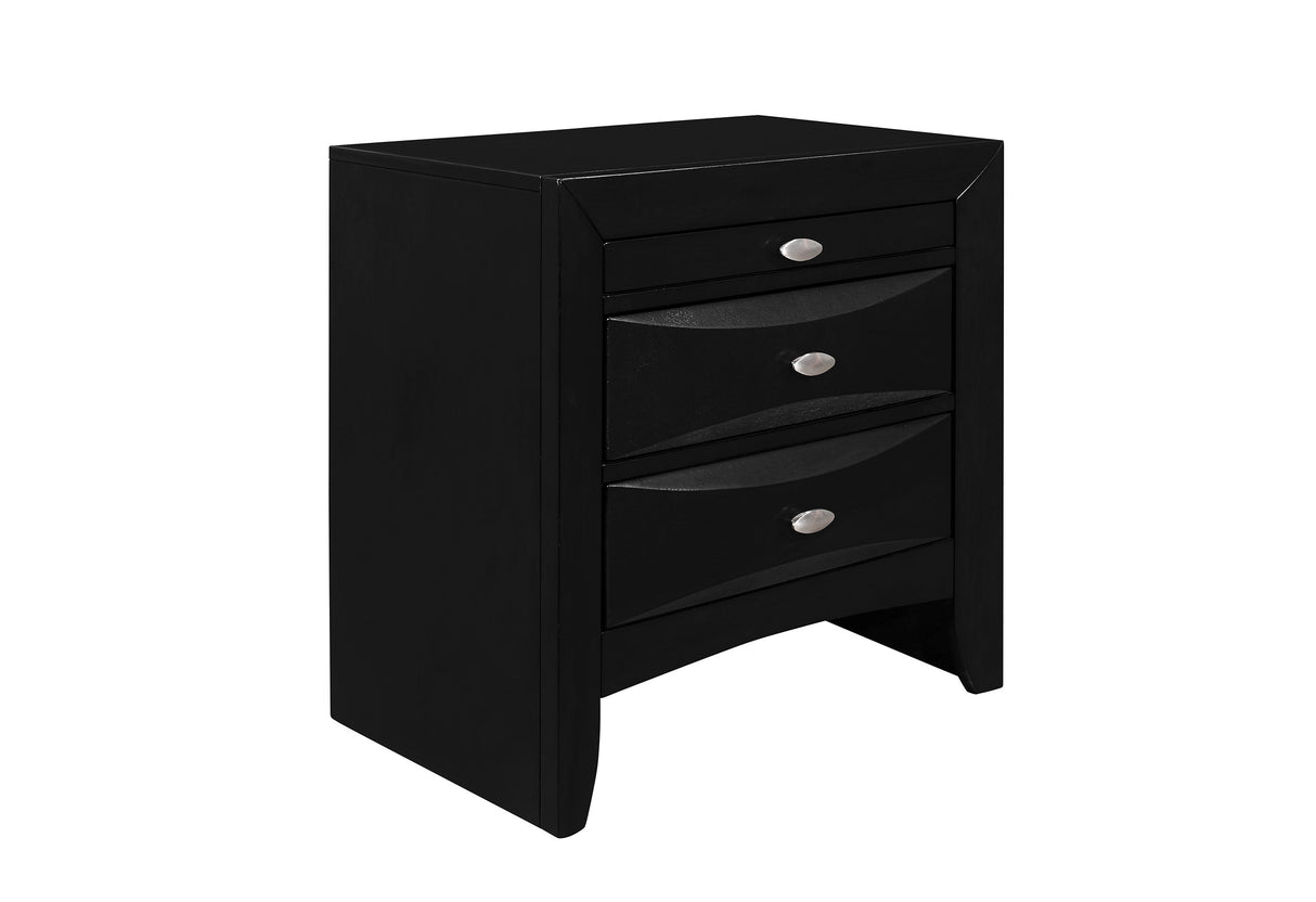 Linda Black Nightstand | Global Furniture USA - Home Elegance USA