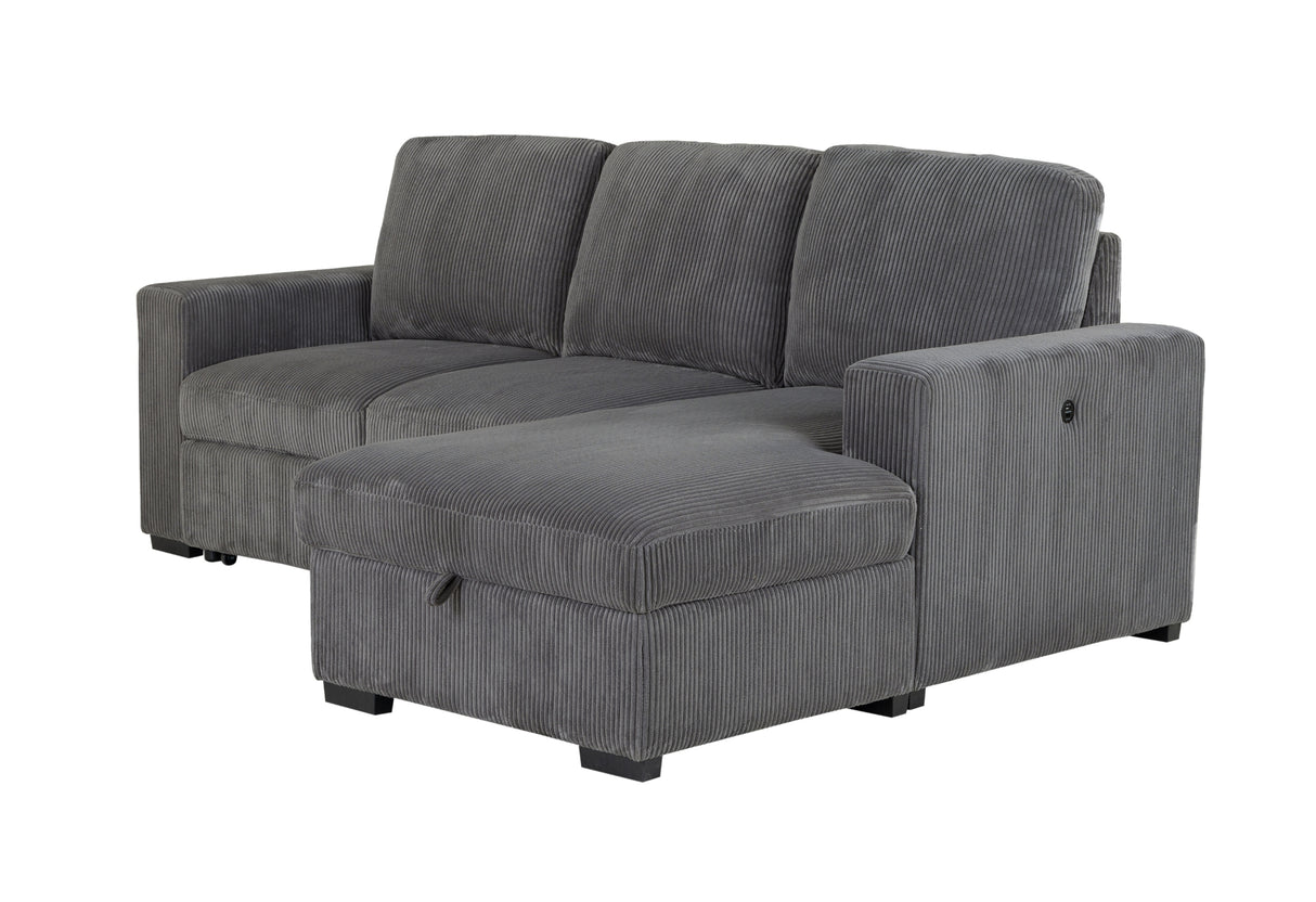 U2660 Grey L Sectional Without Pullout | Global Furniture USA