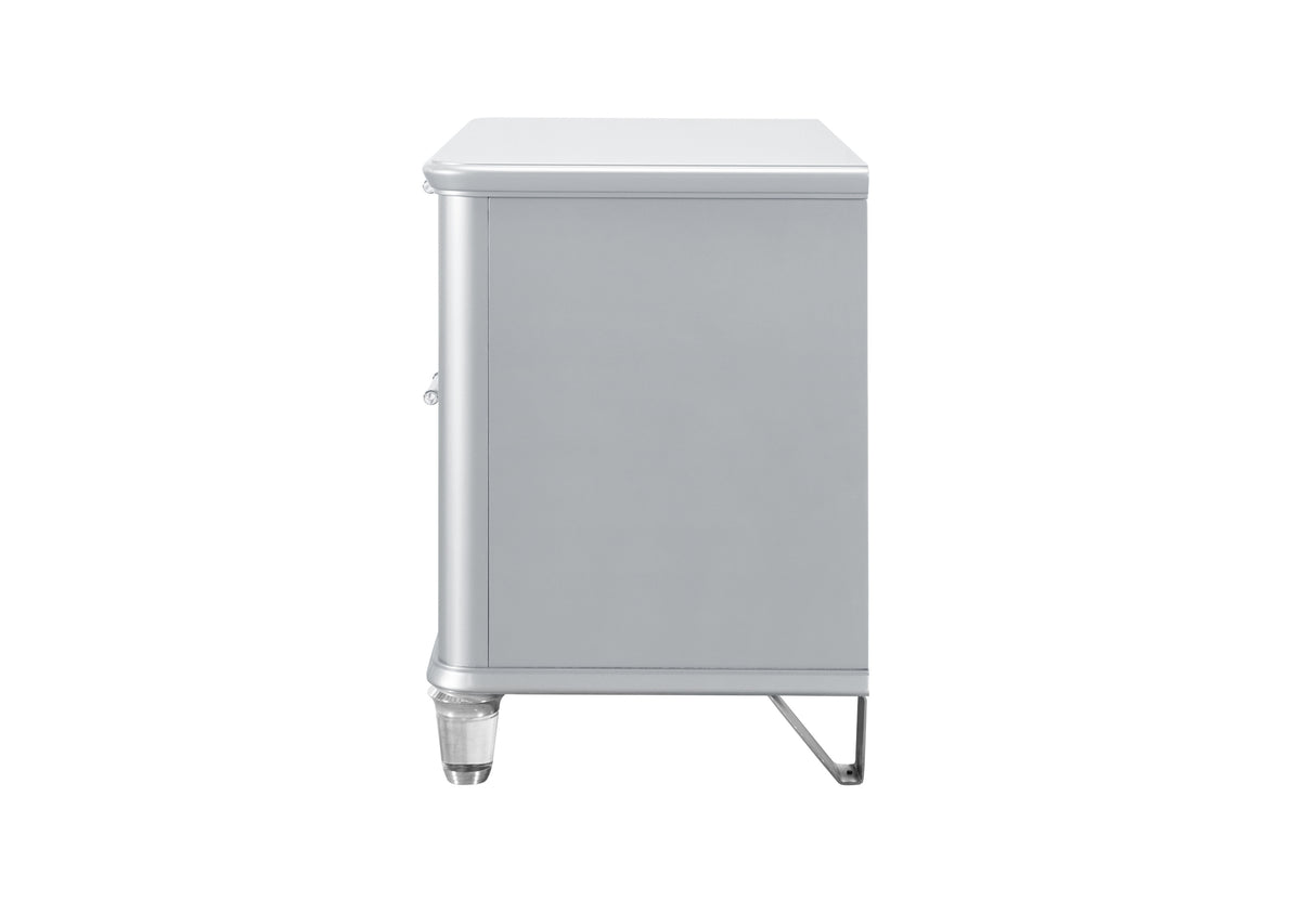 Lando Silver Nightstand | Global Furniture USA - Home Elegance USA