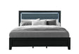 Reid Black Queen Bed With Led | Global