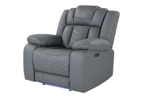 U7068 Grey 10 Power Recliner With Led | Global Furniture USA