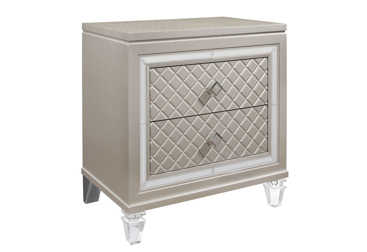 Paris Champagne Nightstand | Global Furniture USA - Home Elegance USA