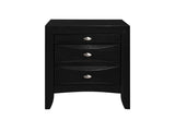 Linda Black Nightstand | Global Furniture USA - Home Elegance USA
