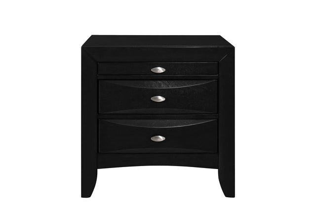 Linda Black Nightstand | Global Furniture USA - Home Elegance USA