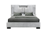 Oscar Grey King Bed No Wood Trim | Global - Home Elegance USA