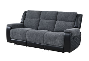 U5914 Grey/Black Reclining Sofa | Global Furniture USA