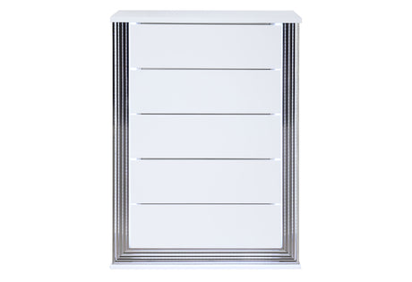 Ylime Smooth White Chest With Led | Global