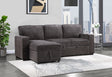 U0203 Dark Grey Reversible Pull Out Sofa Bed | Global Furniture USA
