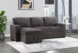 U0203 Dark Grey Reversible Pull Out Sofa Bed | Global Furniture USA