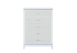 Alina White Chest W/ Led | Global - Home Elegance USA
