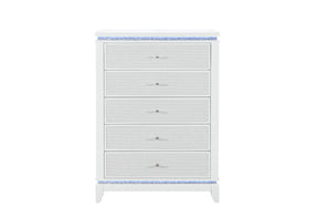 Alina White Chest W/ Led | Global - Home Elegance USA