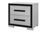 Amelia Grey Black Nightstand | Global Furniture USA - Home Elegance USA