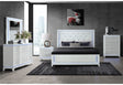 Alina White King Bed With Led | Global