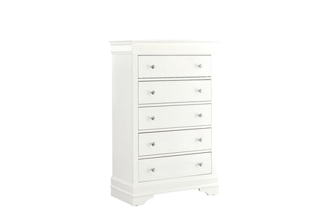 Pompei Metallic White Chest | Global - Home Elegance USA