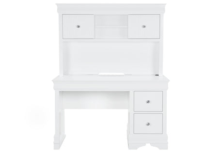 Pompei Metallic White Bookcase Twin Bed With Led | Global