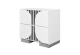 Talia White Nightstand | Global Furniture USA