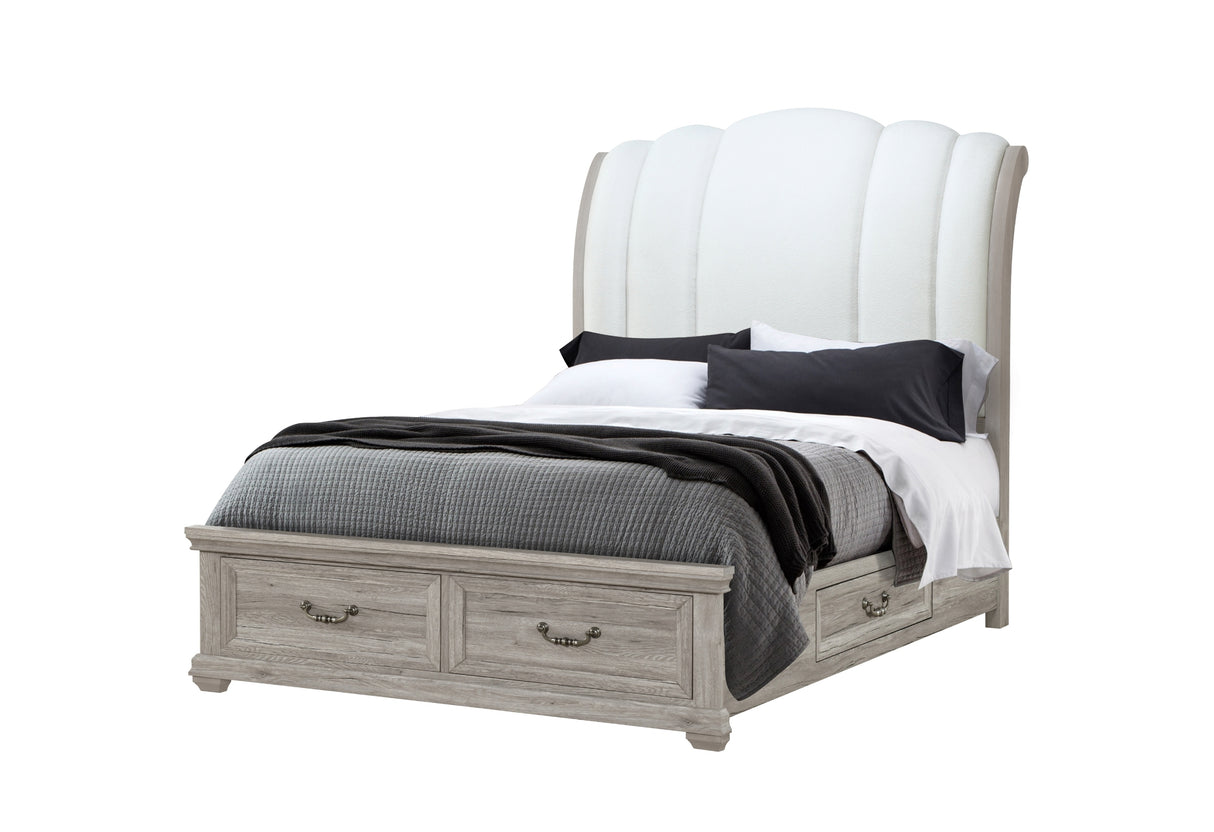 Rowan Natural Queen Bed With Storage | Global