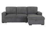 U2660 Grey L Sectional Without Pullout | Global Furniture USA