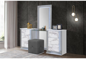 Ylime White Marble Vanity Set | Global Furniture USA