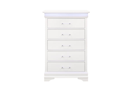 Charlie White Chest With Led | Global - Home Elegance USA
