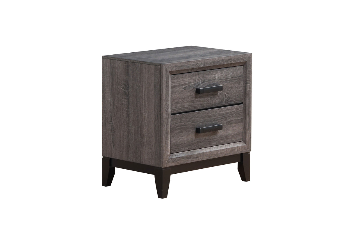 Kate Foil Grey Nightstand | Global Furniture USA - Home Elegance USA