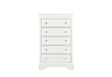 Pompei Metallic White Chest | Global - Home Elegance USA