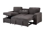 U0203 Dark Grey Reversible Pull Out Sofa Bed | Global Furniture USA