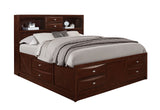 Linda Merlot Queen Bed with Storage Drawers – Global Furniture USA