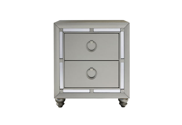 Riley Silver Nightstand | Global Furniture USA